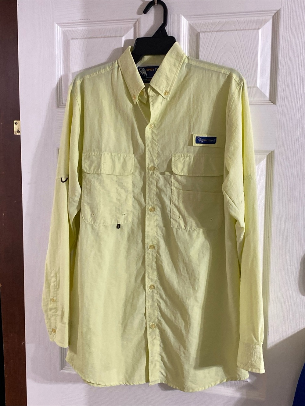 Spicy Tuna Breathable Fishing Shirt — Yellow/ Green Men’s Medium